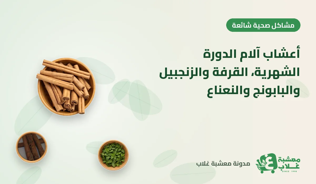 أعشاب آلام الدورة الشهرية: القرفة والزنجبيل والبابونج والنعناع