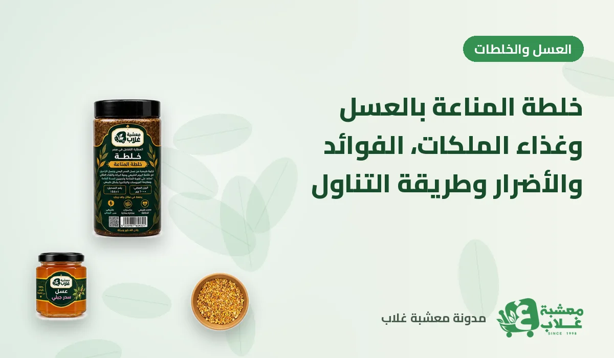 خلطة المناعة بالعسل وغذاء الملكات: الفوائد والأضرار وطريقة التناول